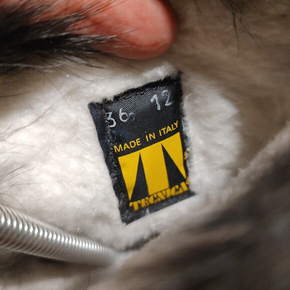 Tecnica Leather Fur Embroidered Boots Mid Calf Multicolor Women's Size US 6.5 - Picture 12 of 15